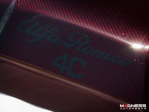 Alfa Romeo 4C Carbon Fiber Engine Cover - Red Candy